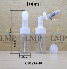 Chai tạo bọt đầu massage oval