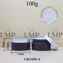 Hũ PET thân mờ nắp nhôm cuốn 100g