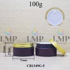 Hũ PET thân mờ nắp nhôm cuốn 100g