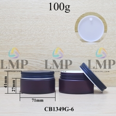 Hũ PET thân mờ nắp nhôm cuốn 100g
