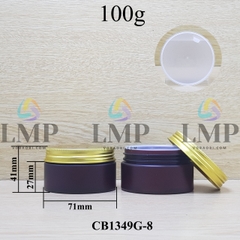 Hũ PET thân mờ nắp nhôm cuốn 100g