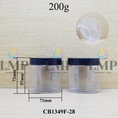 Hũ PET nắp nhựa 200g