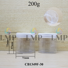 Hũ PET nắp nhựa 200g