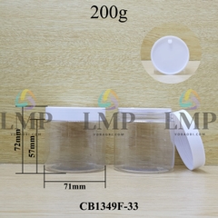 Hũ PET nắp nhựa 200g