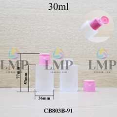 Chai thủy tinh nắp bật trơn mờ