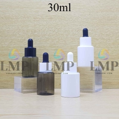 Chai PETG vai ngang nắp bóp khoen nhựa 30ml