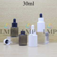 Chai PETG vai ngang nắp bóp khoen nhựa 30ml