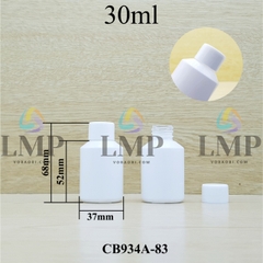 Chai thủy tinh vát nắp vặn trơn 30ml ( ko nút chặn )