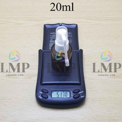 Chai thủy tinh nâu đầu xịt mũi 360 độ
