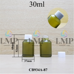 Chai thủy tinh vát nắp vặn trơn 30ml ( ko nút chặn )