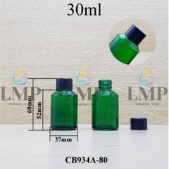 Chai thủy tinh vát nắp vặn trơn 30ml ( ko nút chặn )