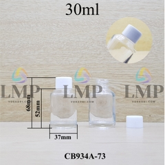 Chai thủy tinh vát nắp vặn trơn 30ml ( ko nút chặn )