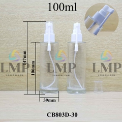 Chai thủy tinh đầu xịt mũi 360 độ