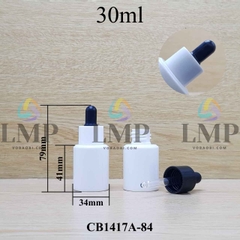Chai PETG vai ngang nắp bóp khoen nhựa 30ml
