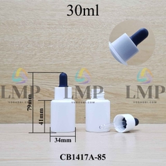 Chai PETG vai ngang nắp bóp khoen nhựa 30ml