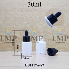 Chai PETG vai ngang nắp bóp khoen nhựa 30ml