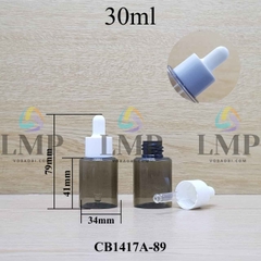 Chai PETG vai ngang nắp bóp khoen nhựa 30ml