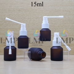 Chai thủy tinh vát đầu xịt mũi 360 độ 15ml