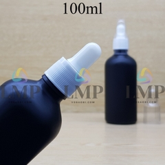 Chai tinh dầu phun mờ nắp bóp khoen nhựa sọc có nắp chụp 100ml
