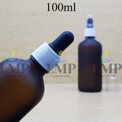 Chai tinh dầu phun mờ nắp bóp khoen nhựa sọc có nắp chụp 100ml