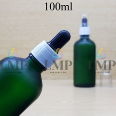 Chai tinh dầu phun mờ nắp bóp khoen nhựa sọc có nắp chụp 100ml