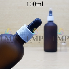 Chai tinh dầu phun mờ nắp bóp khoen nhựa sọc có nắp chụp 100ml