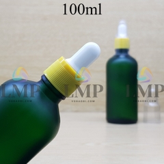 Chai tinh dầu phun mờ nắp bóp khoen nhựa sọc có nắp chụp 100ml
