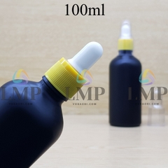 Chai tinh dầu phun mờ nắp bóp khoen nhựa sọc có nắp chụp 100ml