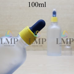 Chai tinh dầu phun mờ nắp bóp khoen nhựa sọc có nắp chụp 100ml