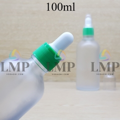 Chai tinh dầu phun mờ nắp bóp khoen nhựa sọc có nắp chụp 100ml