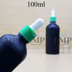 Chai tinh dầu phun mờ nắp bóp khoen nhựa sọc có nắp chụp 100ml