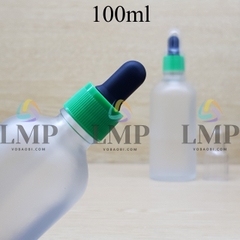 Chai tinh dầu phun mờ nắp bóp khoen nhựa sọc có nắp chụp 100ml