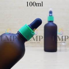Chai tinh dầu phun mờ nắp bóp khoen nhựa sọc có nắp chụp 100ml