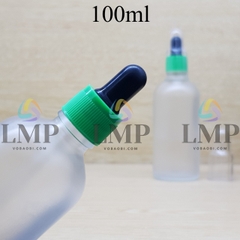 Chai tinh dầu phun mờ nắp bóp khoen nhựa sọc có nắp chụp 100ml