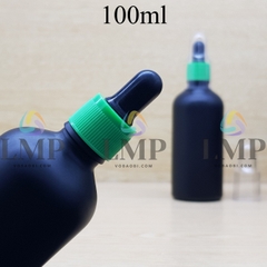 Chai tinh dầu phun mờ nắp bóp khoen nhựa sọc có nắp chụp 100ml