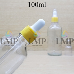 Chai tinh dầu nắp bóp khoen nhựa sọc có nắp chụp 100ml