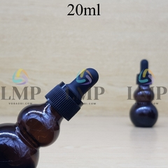 Chai hồ lô nắp bóp khoen nhựa sọc 20ml