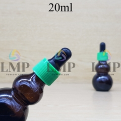 Chai hồ lô nắp bóp khoen nhựa sọc 20ml