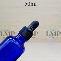 Chai tinh dầu nắp bóp khoen nhựa sọc có nắp chụp 50ml