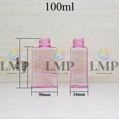 Chai lotion vuông cổ Ø24, Ø33