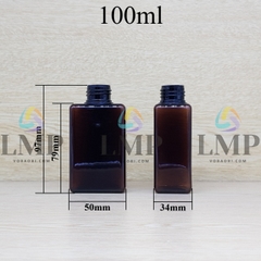 Chai lotion vuông cổ Ø24, Ø33