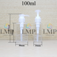 Chai lotion vuông vòi dài