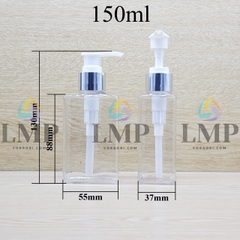 Chai lotion vuông vòi van xi KO viền