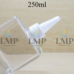 Chai lotion vuông nắp nhọn sọc