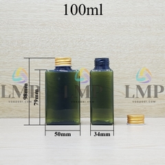 Chai lotion vuông nắp nhôm cuốn biên