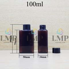 Chai lotion vuông nắp vặn trơn