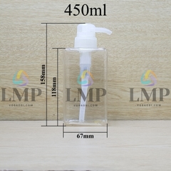 Chai lotion vuông vòi dài