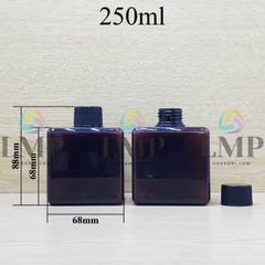 Chai lotion vuông nắp vặn sọc