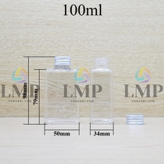 Chai lotion vuông nắp nhôm cuốn biên