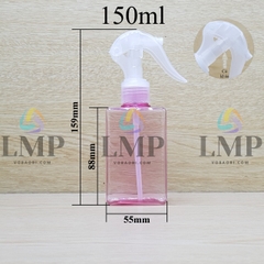 Chai lotion vuông đầu xịt kiếng có khóa